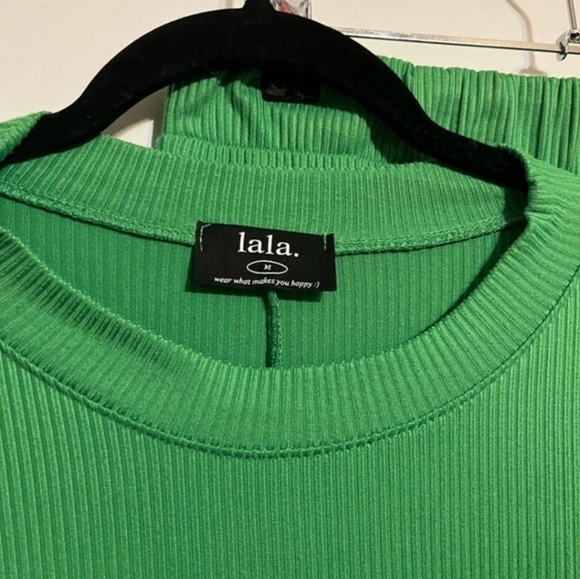 Dressed In Lala Lex Ribbed Playsuit In GREEN - Picture 3 of 5